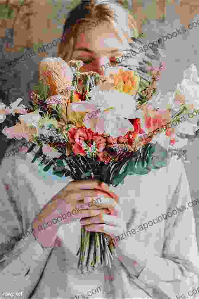 A Beautiful Image Of A Woman Holding A Bouquet Of Flowers, With The Title Of The Book Superimposed On The Image I Leave On Your Hands The Scent Of A Flower