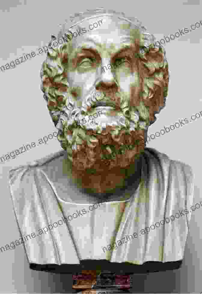 A Bust Of Homer, The Legendary Greek Poet. The Complete Works Of Homer: The Iliad The Odyssey The Hymns