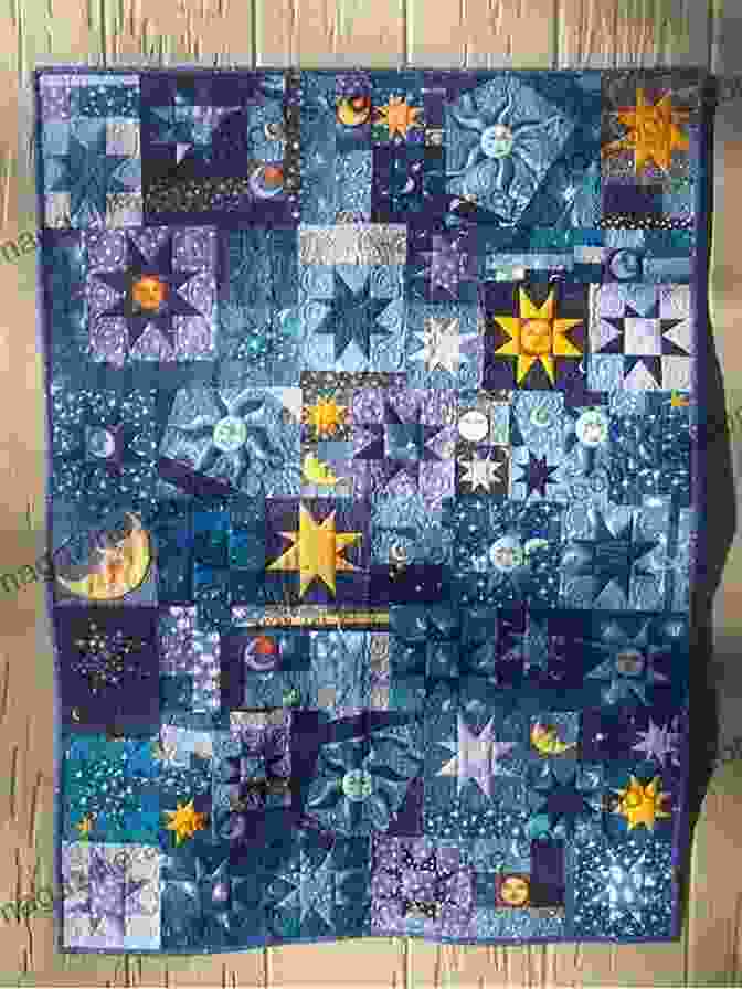 A Captivating Star Dance Quilt With Celestial Blues And Fiery Reds The Big Of Star Studded Quilts: 44 Sparkling Designs