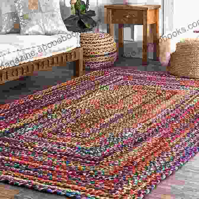 A Close Up Of A Handmade Woven Rug With Intricate Patterns And Textures, Lying On A Wooden Floor, Adding Warmth And Comfort To The Room Quilt Modern Curves Bold Stripes: 15 Dynamic Projects For All Skill Levels