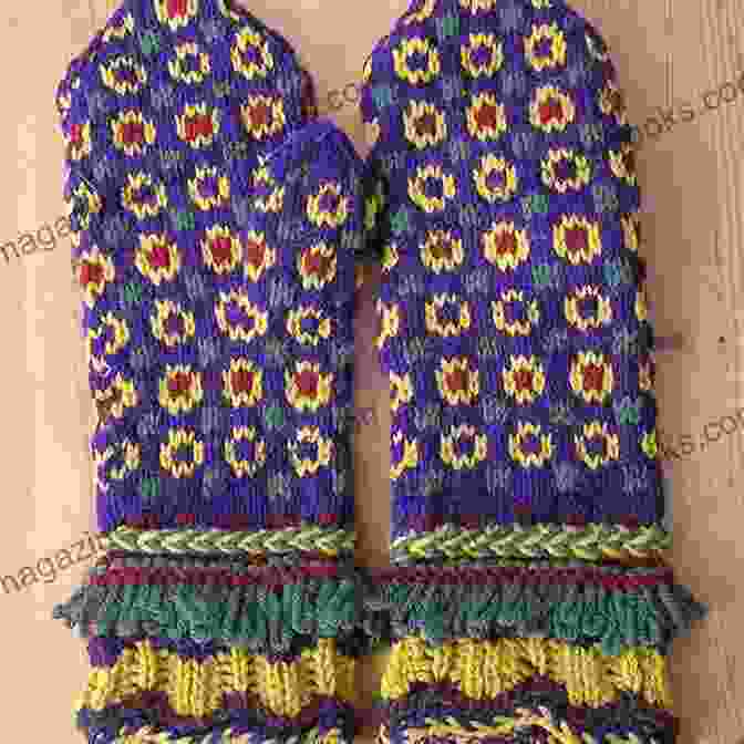 A Close Up Of Intricately Patterned Latvian Knitting Mittens, Showcasing The Precision And Craftsmanship Of This Traditional Art Form. Knit Like A Latvian: Accessories: 40 Knitting Patterns For Gloves Hats Scarves And Shawls