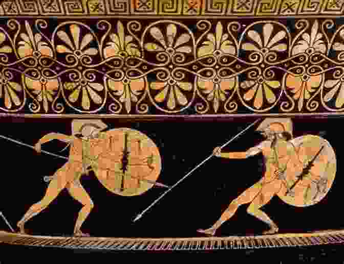 A Fierce Battle Scene From The Iliad, Depicting Greek And Trojan Warriors Locked In Combat. The Complete Works Of Homer: The Iliad The Odyssey The Hymns