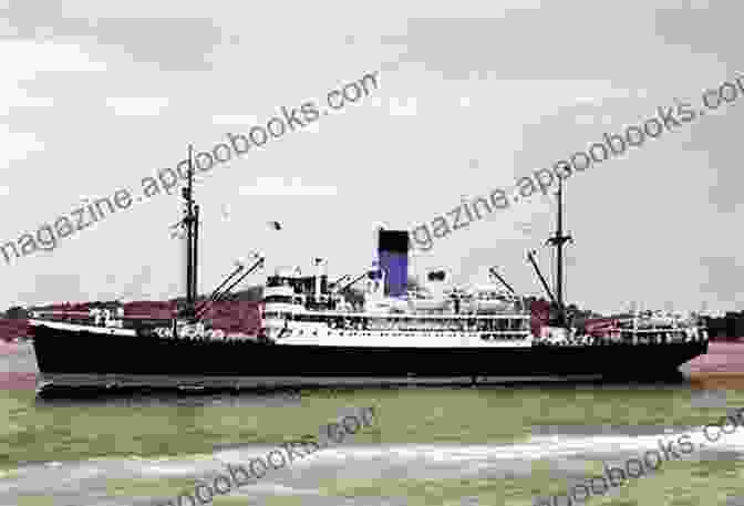 A Majestic Blue Funnel Line Ship Sailing Through Calm Waters, Its Vibrant Blue Funnel Proudly Displayed Outward Bound: Blue Funnel Line (British Post Ww11) (Merchant Navy 1)