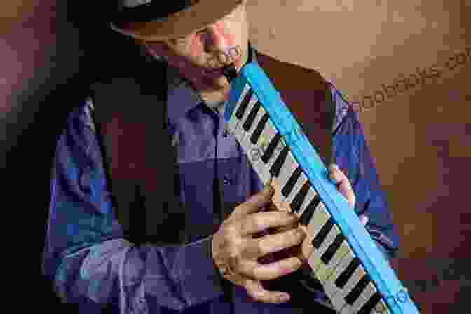 A Photo Of A Person Happily Playing The Melodica Let S Play The Melodica 28 Songs With Letter Notation For The Beginner: Start To Play Right Away With Easy Musical Notes