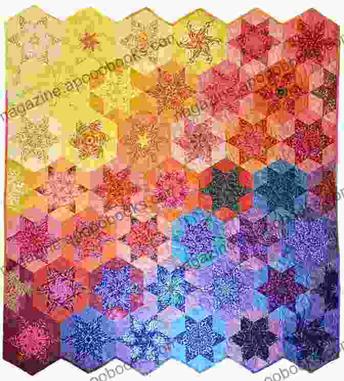 A Vibrant And Intricate Star Quilt With A Kaleidoscope Of Colors The Big Of Star Studded Quilts: 44 Sparkling Designs