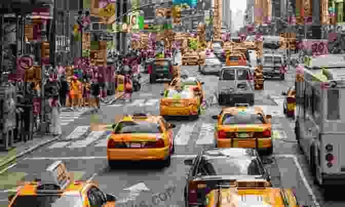 A Vibrant Street Scene In New York City, With Yellow Taxis And People Crossing The Road Photobook New York Big Apple (Fotobooks 6)