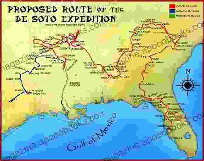 An Intriguing Treasure Map Depicting The Journey Of De Soto And The Potential Location Of The Lost Gold. De Soto S Lost Gold Hoyt R Wilson