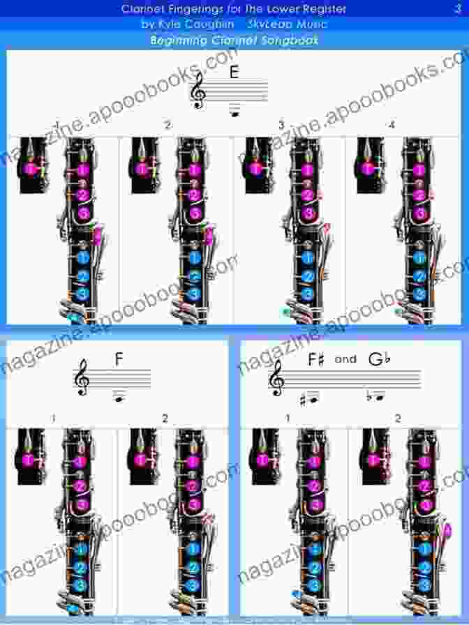 Basic Clarinet Fingering Chart Basic Clarinet Fingering Chart: 84 Colorful Pictures For Beginners (Fingering Charts For Brass Woodwind Instruments)