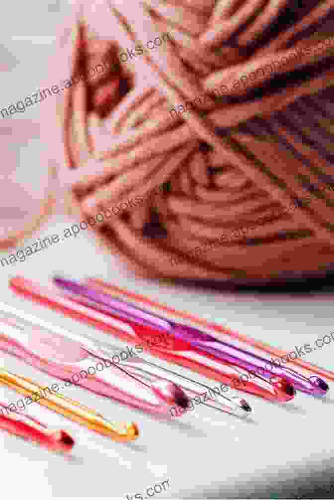 Crocheting Tools Such As Yarn, Needles, Scissors, And Pins Arranged On A Wooden Table DIY CROCHETING: COMPLETE GUIDE TO CROCHETING