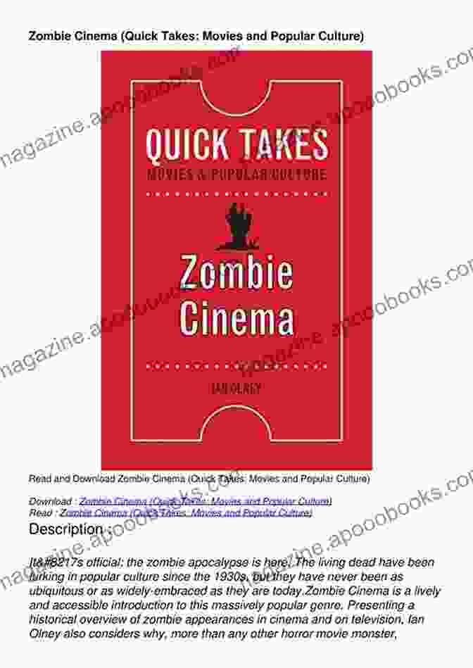 Zombie Cinema Quick Takes Book Cover Featuring A Zombie Horde Zombie Cinema (Quick Takes: Movies And Popular Culture)